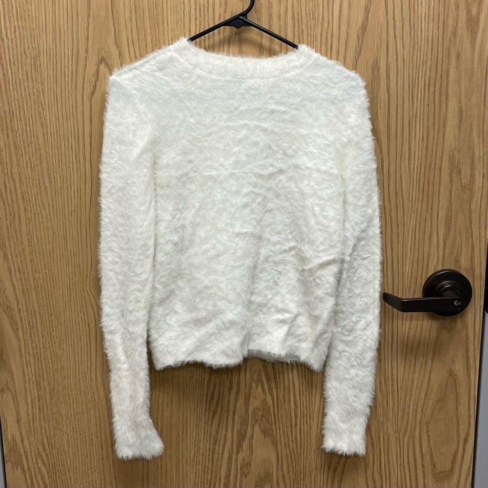 Free Press Fuzzy Soft White Sweater